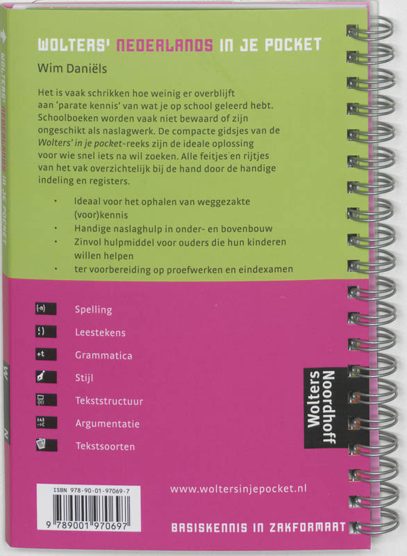 Wolters Nederlands In Je Pocket achterkant