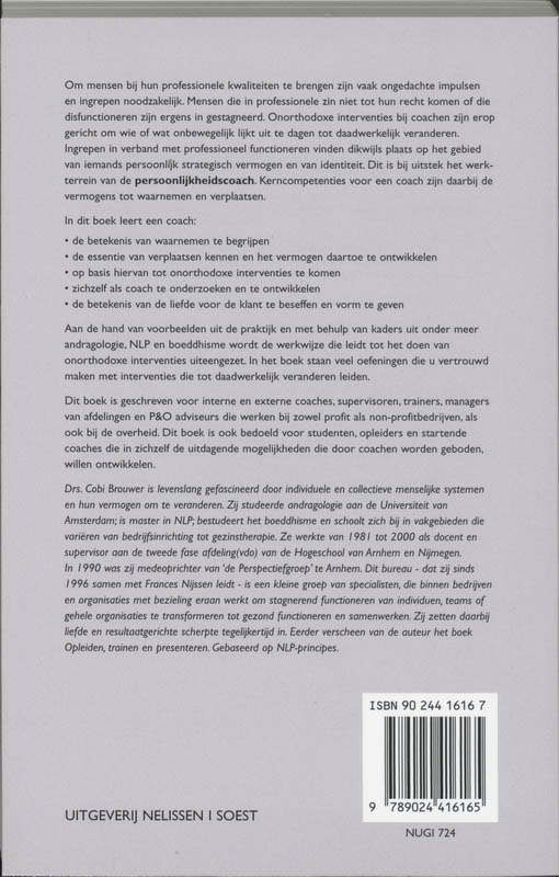 Onorthodoxe interventies bij coachen / PM-reeks achterkant