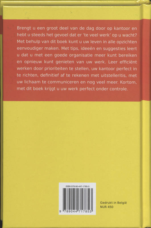 Efficienter werken / Orde in de chaos achterkant