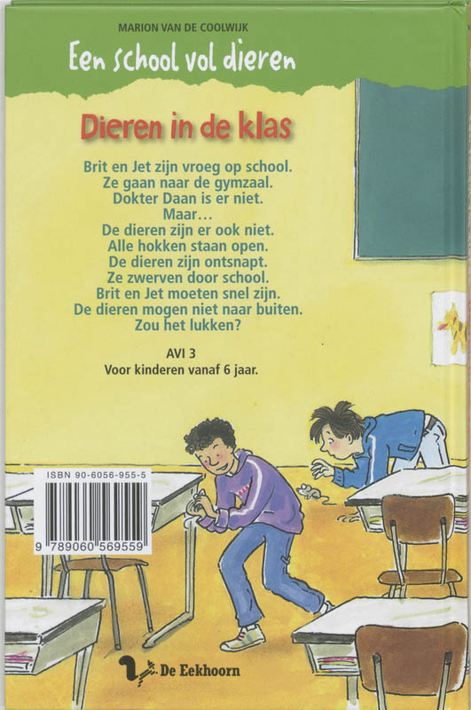 Dieren in de klas / Een school vol dieren achterkant