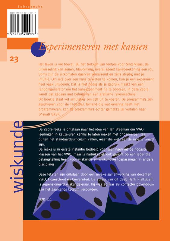 Experimenteren met kansen / Zebra-reeks / 23 achterkant