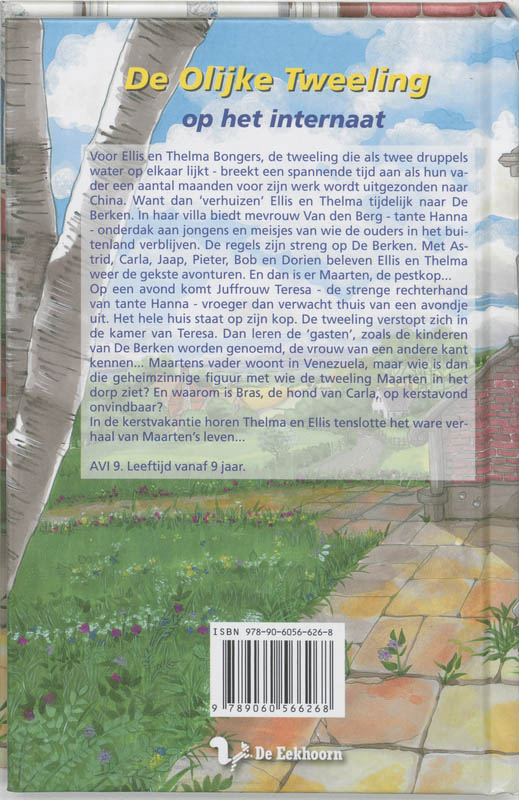 De olijke tweeling op het internaat achterkant