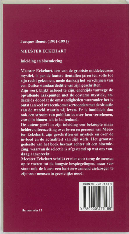 Meester Eckehart / Hermesreeks / 13 achterkant