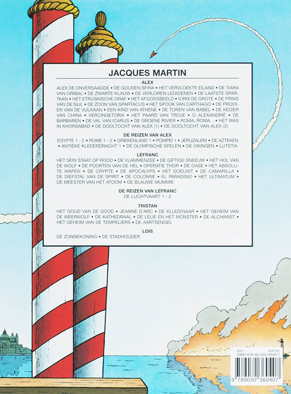 Lefranc 18. de blauwe mummie achterkant