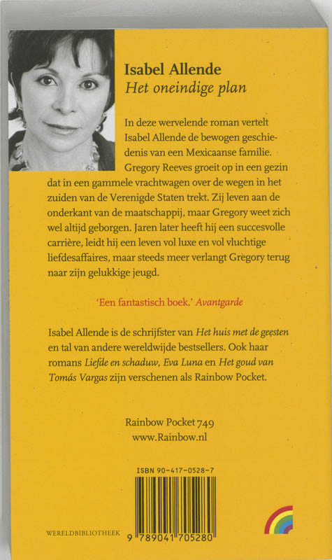 Het oneindige plan / Rainbow pocketboeken / 749 achterkant