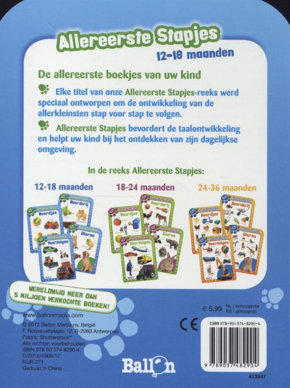 Dieren / 12-18 maanden / Allereerste stapjes achterkant