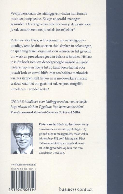 Van vakmanschap naar leiderschap achterkant