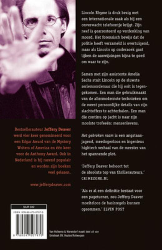 Lincoln Rhyme 8 - Het gebroken raam achterkant