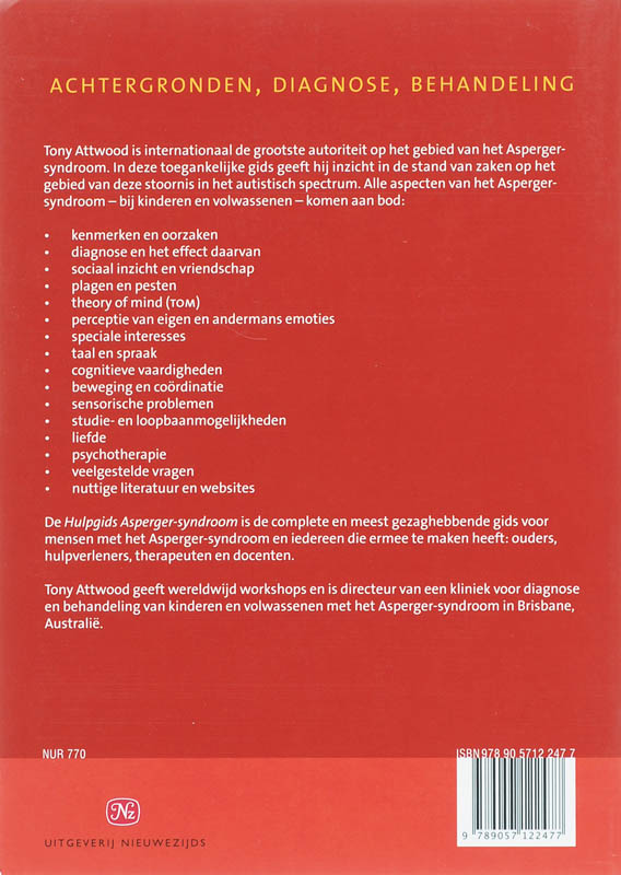 Hulpgids Asperger-syndroom achterkant