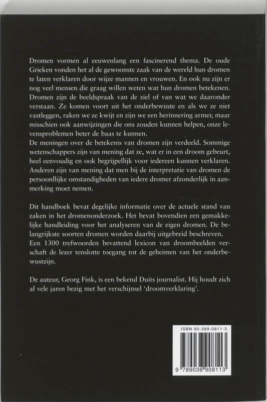 Dromen encyclopedie achterkant