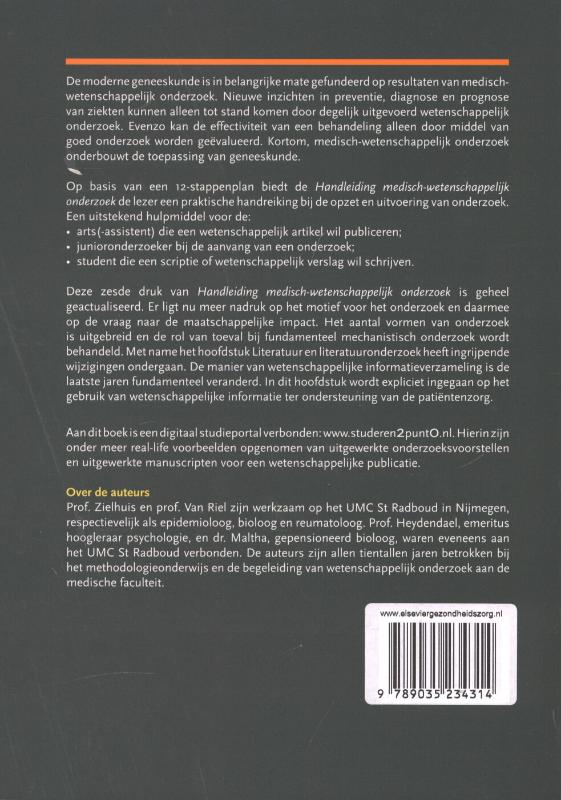 Handleiding medisch-wetenschappelijk onderzoek achterkant