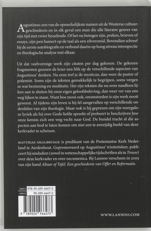 Wijsheid Van Augustinus achterkant