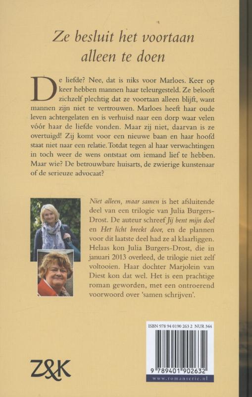 Niet alleen, maar samen achterkant