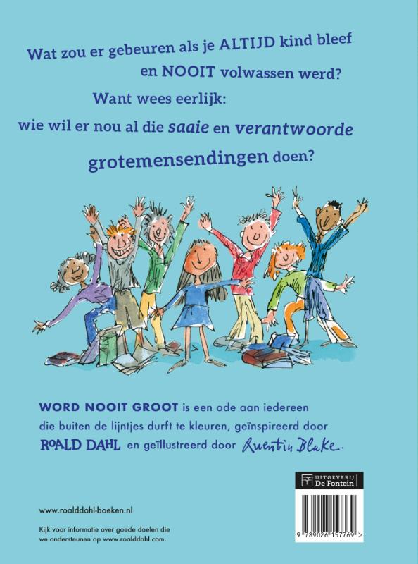 Word nooit groot achterkant