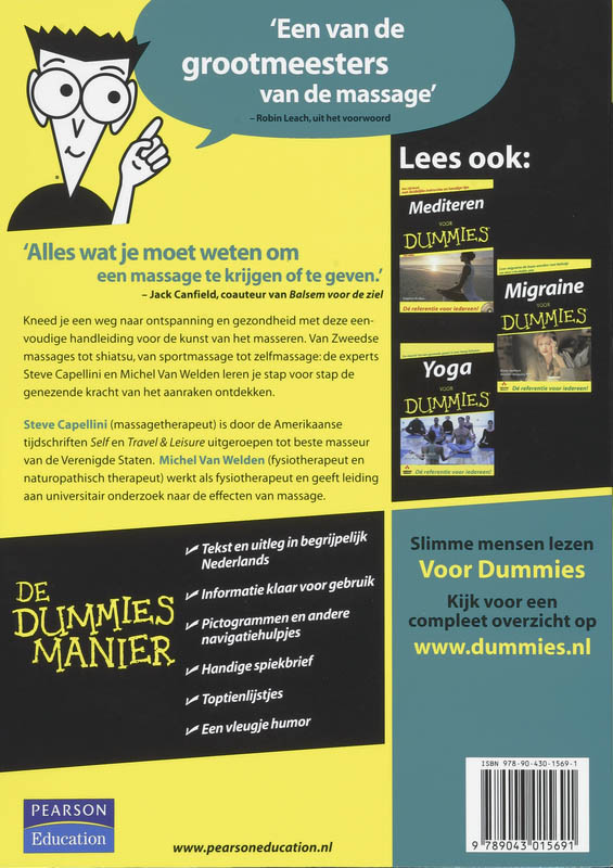 Massage Voor Dummies achterkant