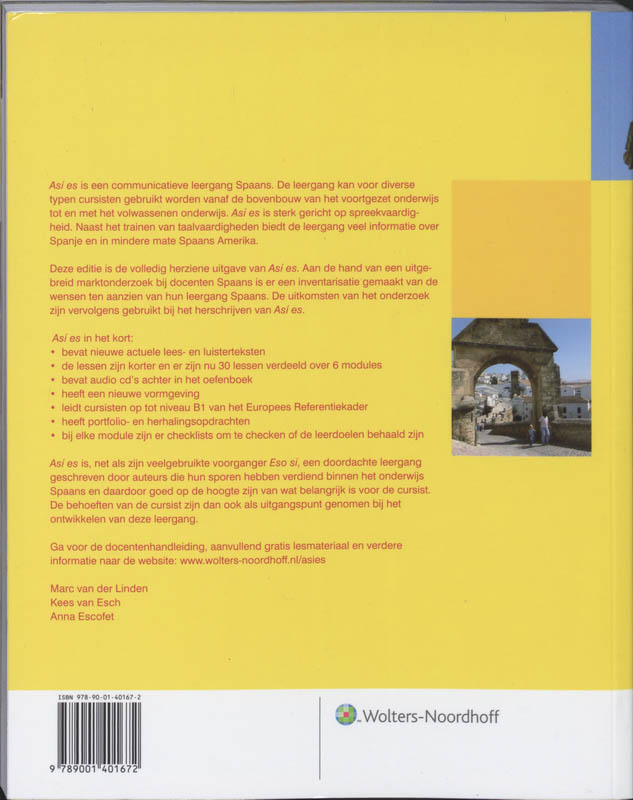 Asi es 2 Tekstboek achterkant
