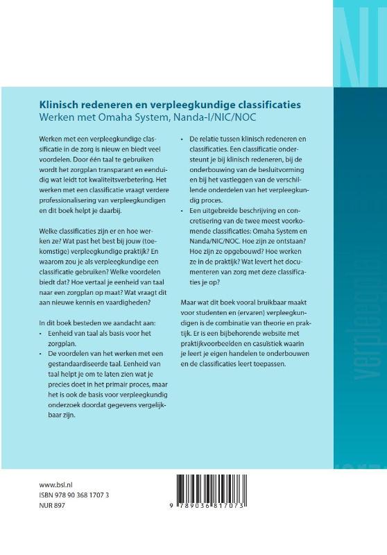 Klinisch redeneren en verpleegkundige classificaties achterkant