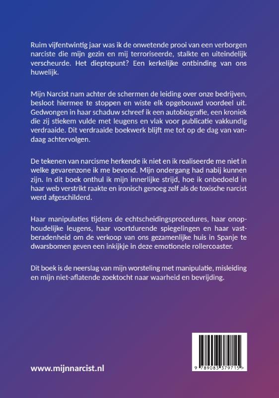 Verstrikt in het doolhof van mijn narcist / Mijn Narcist / 2 achterkant