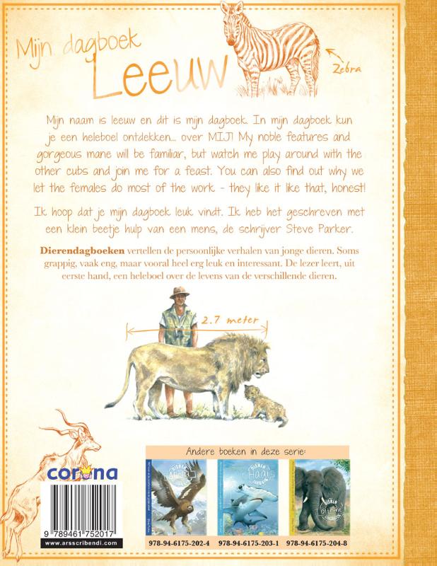 Leeuw / Dierendagboek achterkant