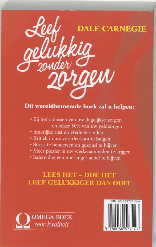 Leef Gelukkig Zonder Zorgen achterkant