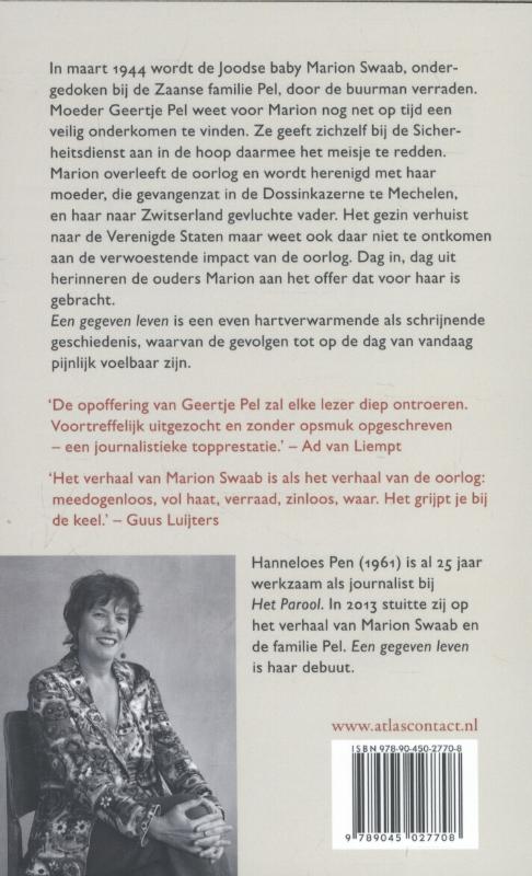 Een gegeven leven achterkant