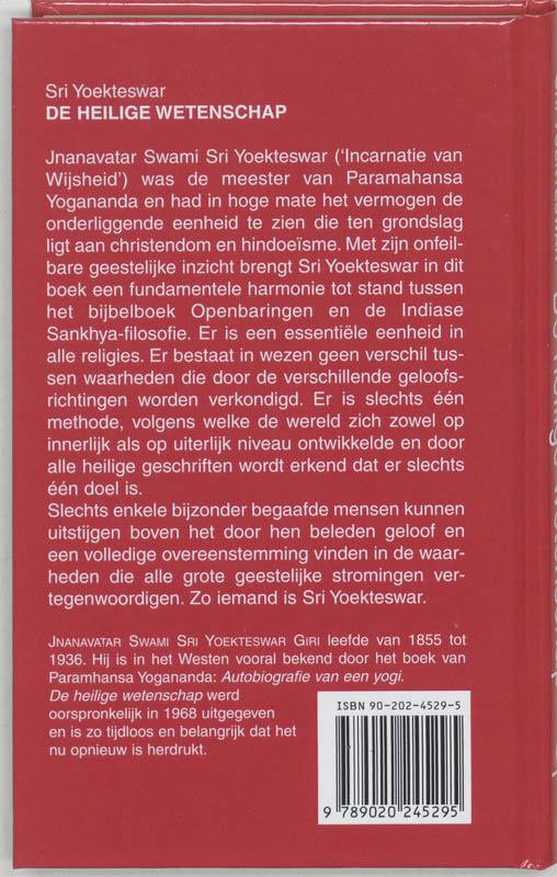 De heilige wetenschap / Orient-serie achterkant