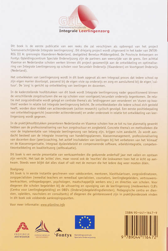 Grensoverschrijdende integrale leerlingenzorg / druk Herziene druk achterkant
