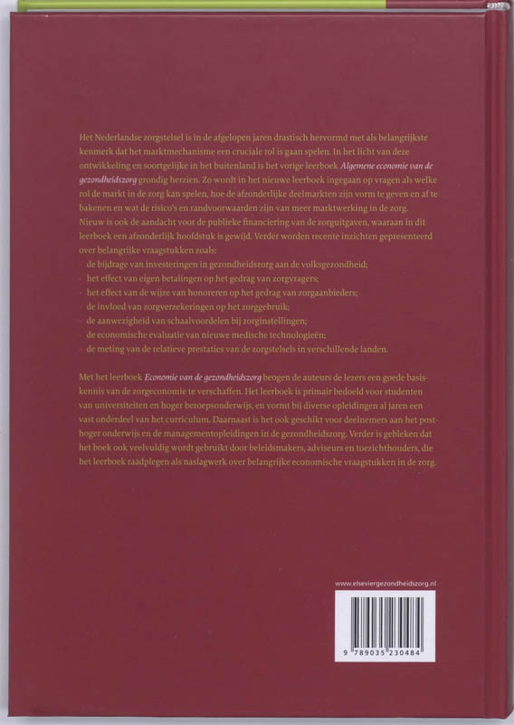 Economie van de gezondheidszorg achterkant