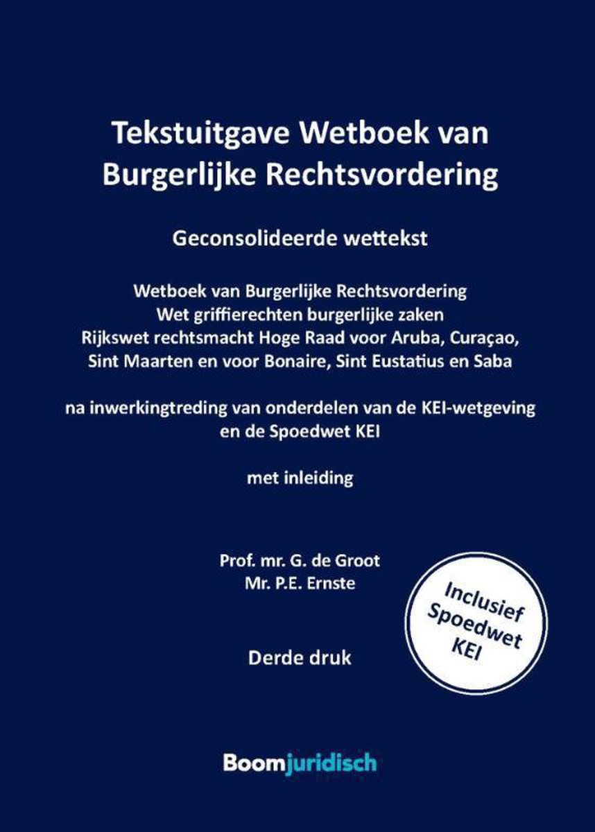 Tekstuitgave Wetboek van Burgerlijke Rechtsvordering / Tekstuitgaven