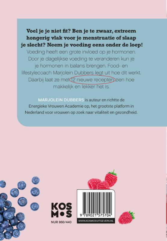 Voeding & Hormonen / Energieke vrouwen / 1 achterkant