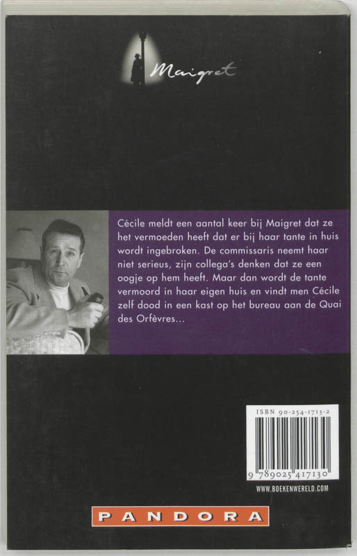 Maigret en de moord op de Quai des Orfevres achterkant