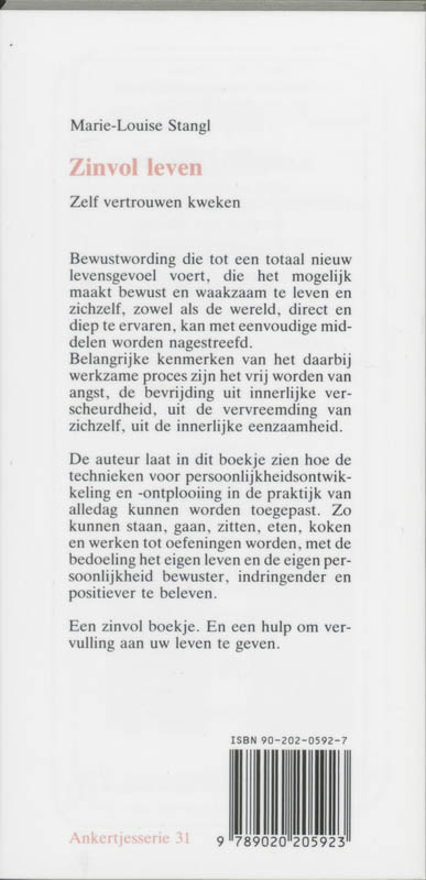 Zinvol leven / Ankertjes / 31 achterkant