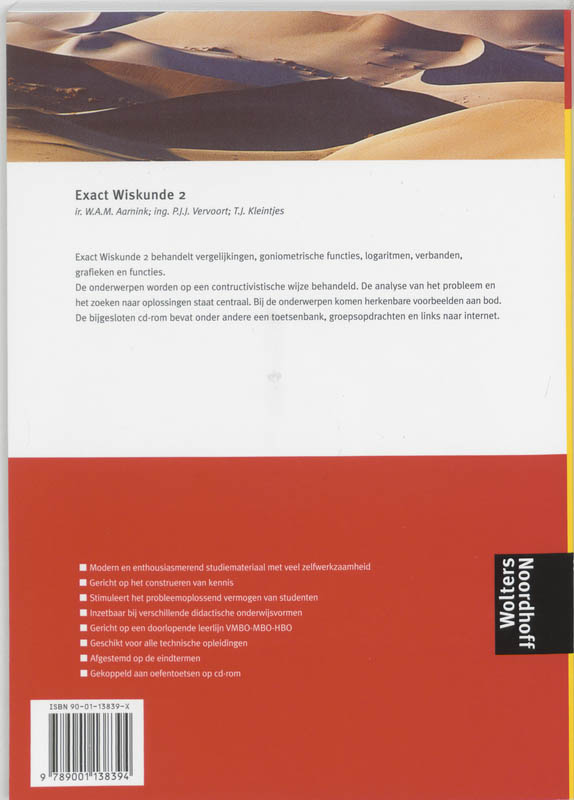 Exact wiskunde 2 achterkant