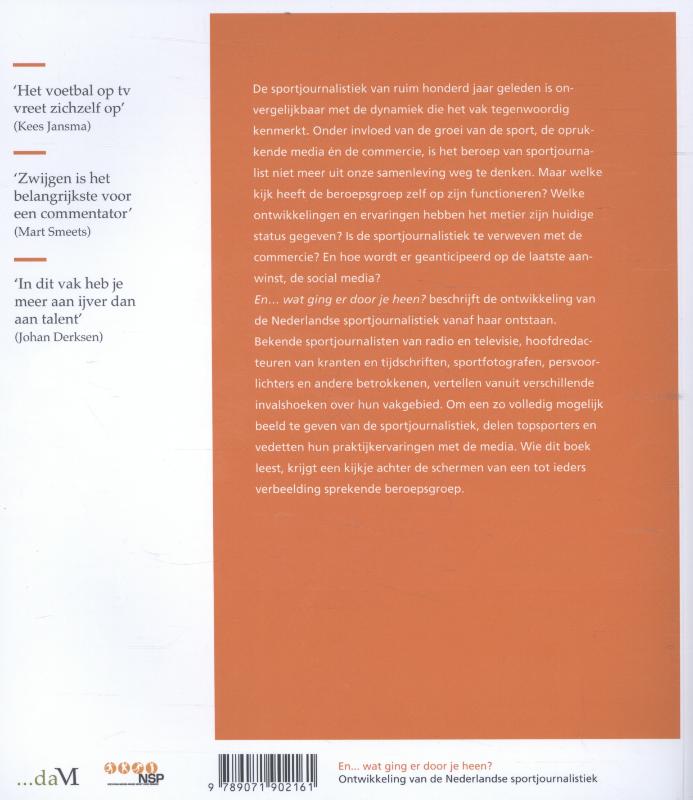 En... wat ging er door je heen? / Sport en Kennis achterkant
