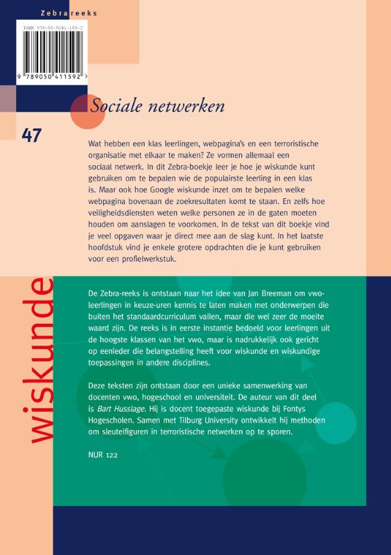Sociale netwerken / Zebra-reeks / 47 achterkant