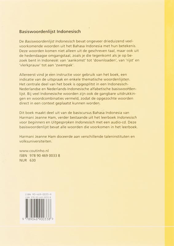 Basiswoordenlijst Indonesisch achterkant