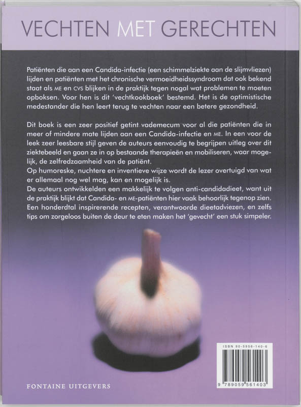 Vechten met gerechten tegen Candida en ME / Vechten met gerechten achterkant