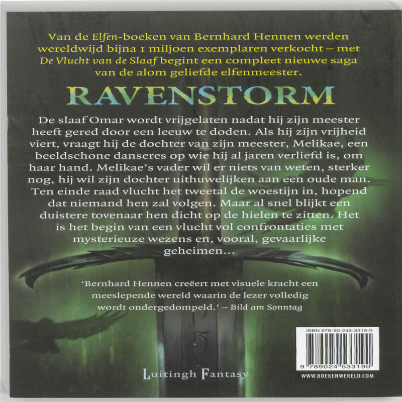 De vlucht van de slaaf / Ravenstorm / 1 achterkant