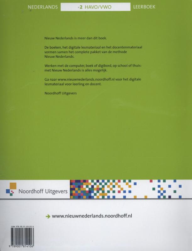 Nieuw Nederlands 2 havo/vwo Leerboek achterkant