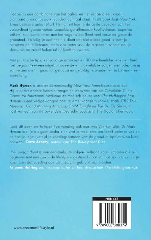 Het pegan dieet achterkant