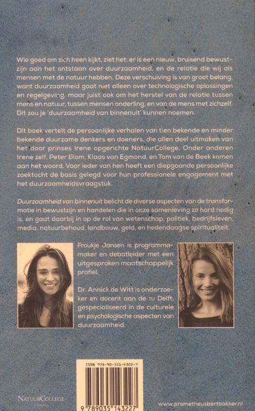 Duurzaamheid van binnenuit achterkant