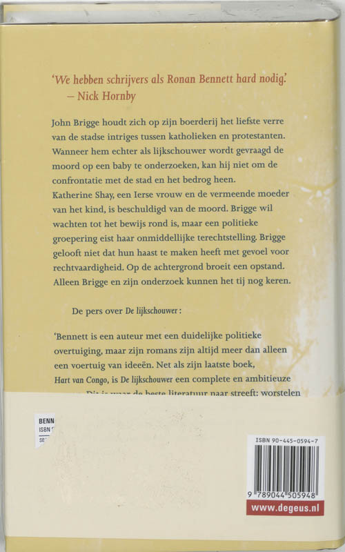 De Lijkschouwer achterkant