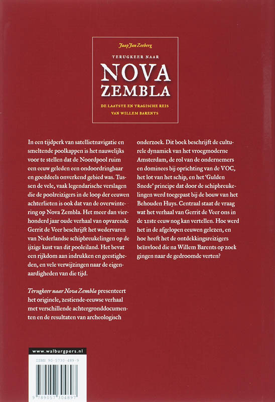 Terugkeer Naar Nova Zembla achterkant