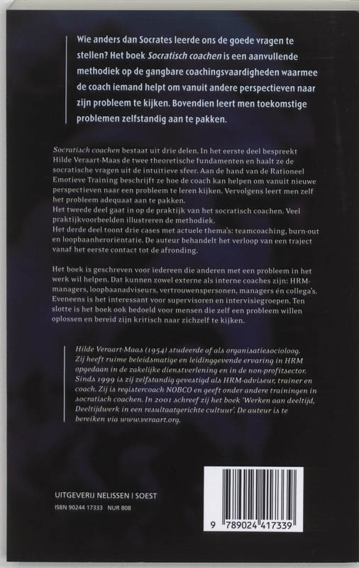 Socratisch coachen achterkant