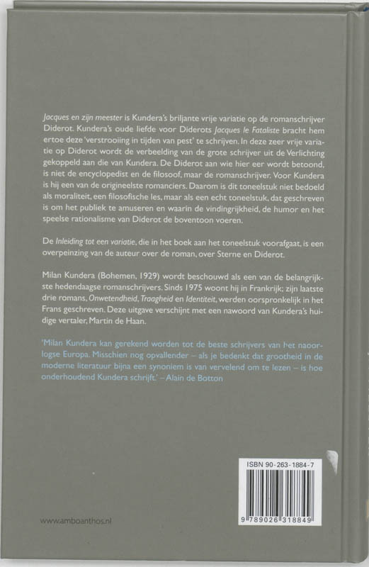 Jacques en zijn meester achterkant