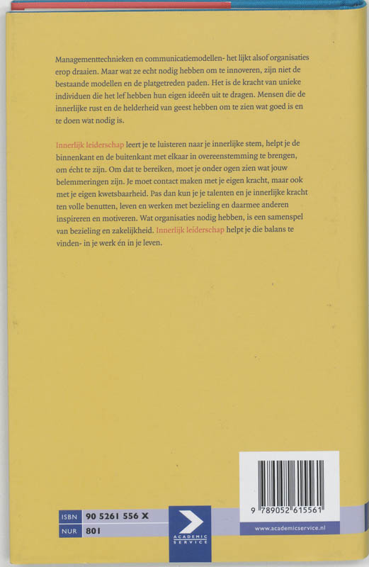 Innerlijk Leiderschap achterkant