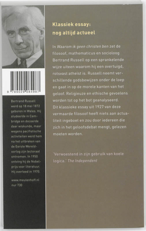 Waarom ik geen christen ben achterkant