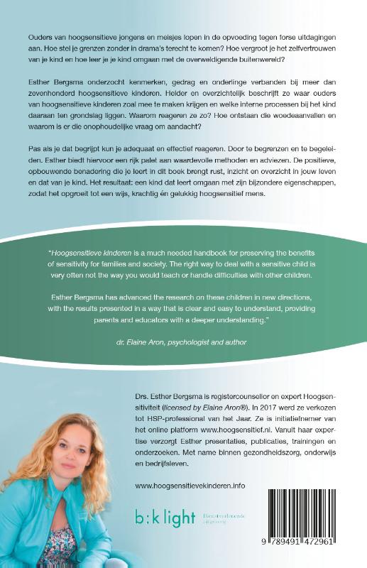 Hoogsensitieve kinderen achterkant