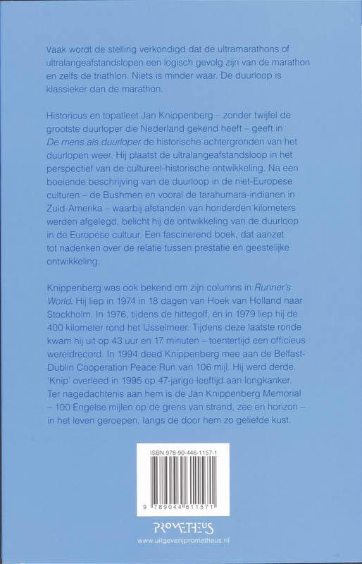 De Mens Als Duurloper achterkant