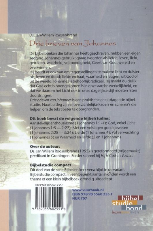 Bijbel en kerk - Drie brieven van Johannes achterkant